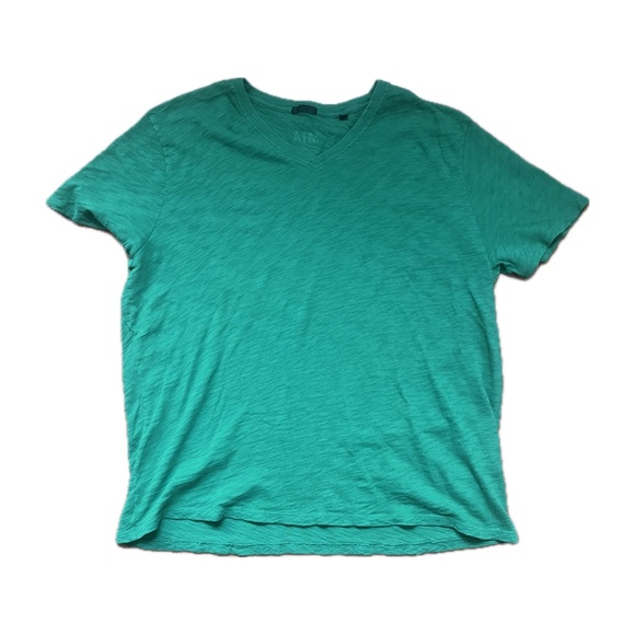 ATM  Anthony Thomas Melillo  Slub V-Neck Tee Size Forest Green Sz XL - Picture 1 of 8